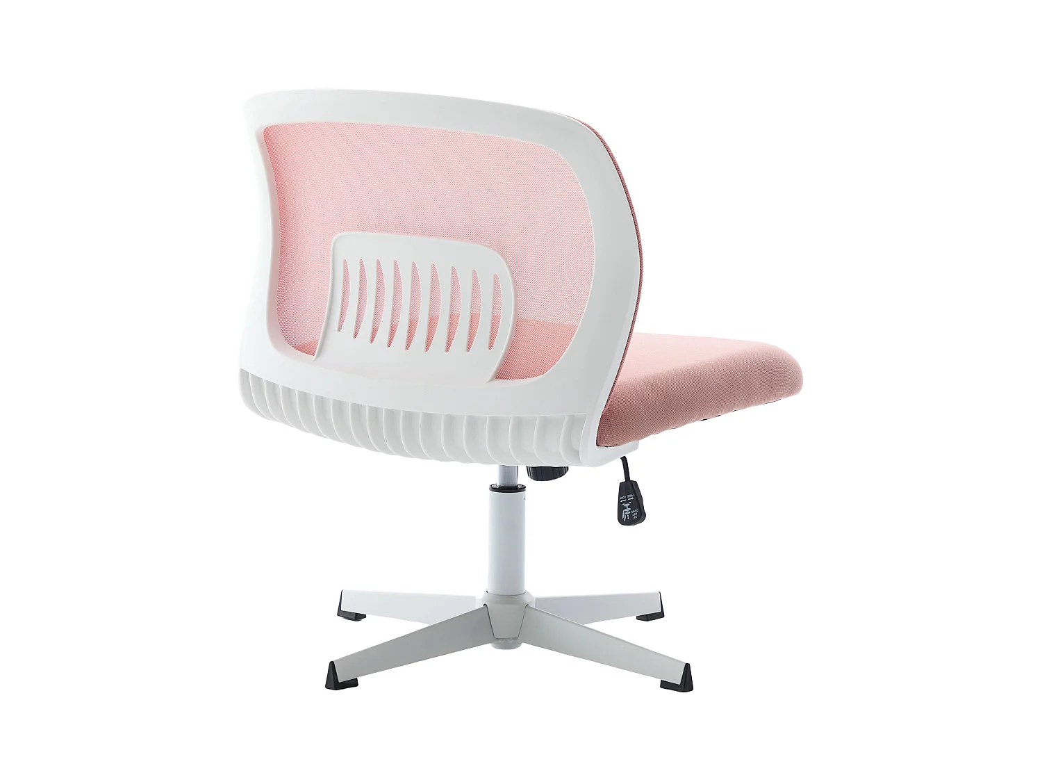 Bürodrehstuhl - Drehsessel mit Wippfunktion und Höhenverstellung - Netzgewebe rosa