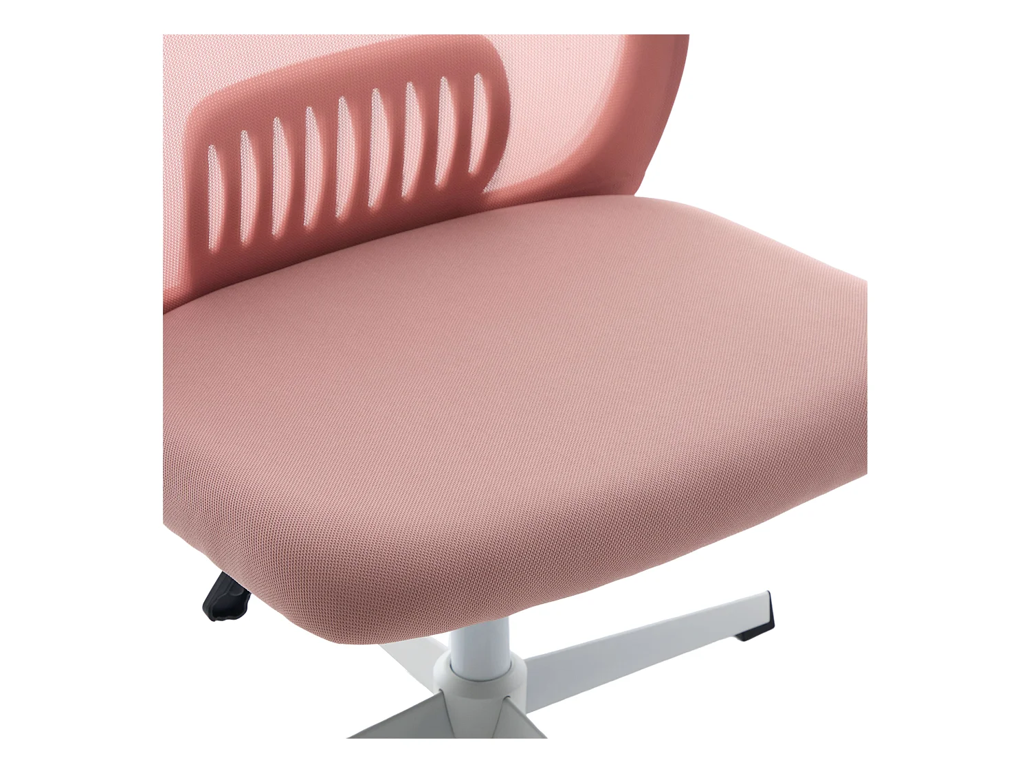 Bürodrehstuhl - Drehsessel mit Wippfunktion und Höhenverstellung - Netzgewebe rosa