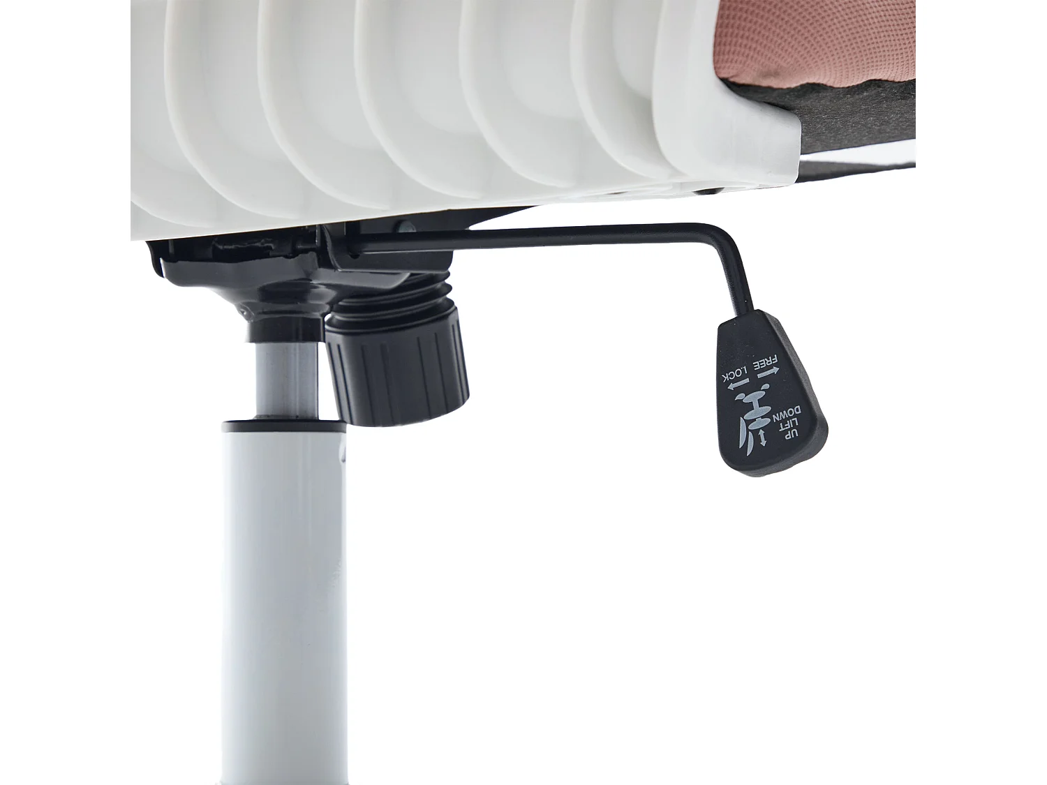 Chaise de bureau pivotante - Fauteuil pivotant  avec fonction bascule et réglage en hauteur - maille rose