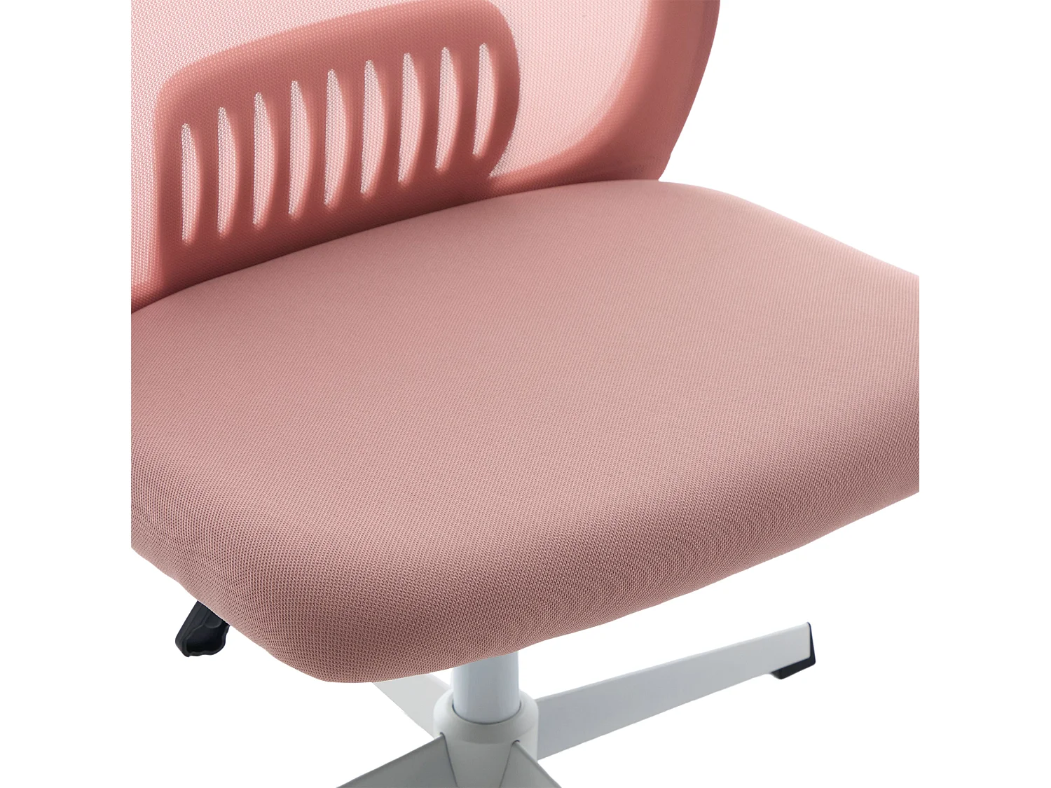 Chaise de bureau pivotante - Fauteuil pivotant  avec fonction bascule et réglage en hauteur - maille rose