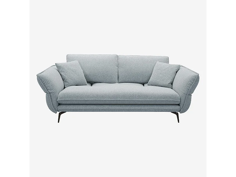 Habitat - Canapé 3 places en tissu texturé avec dossier avance-recule - Bleu glacier - Vilobi