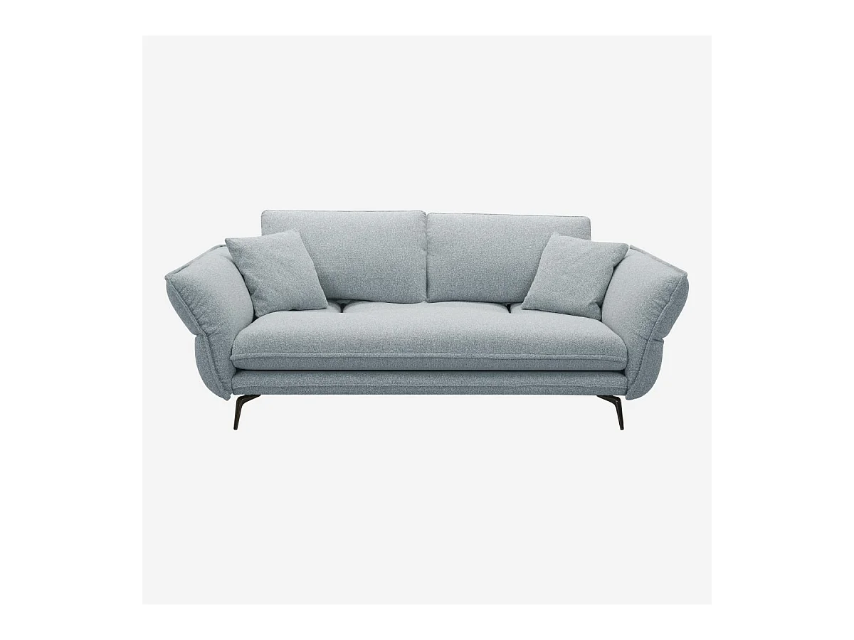 Habitat - Canapé 3 places en tissu texturé avec dossier avance-recule - Bleu glacier - Vilobi