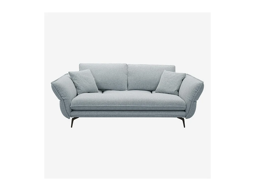 Habitat - Canapé 3 places en tissu texturé avec dossier avance-recule - Bleu glacier - Vilobi