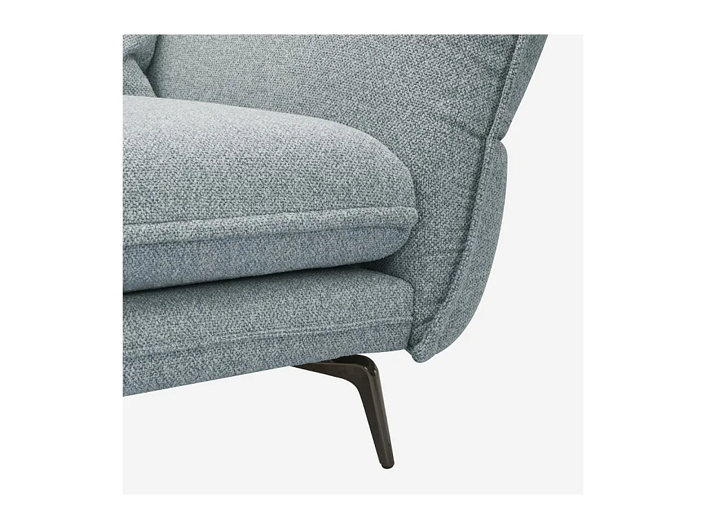 Habitat - Canapé 3 places en tissu texturé avec dossier avance-recule - Bleu glacier - Vilobi