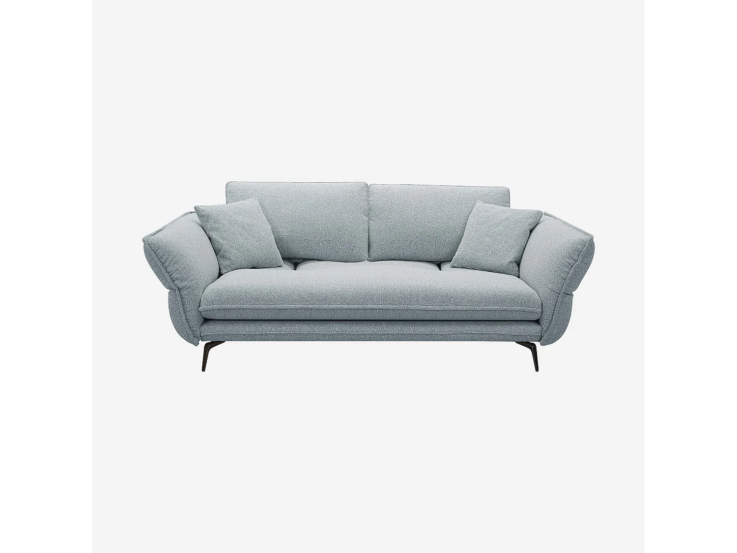 Habitat - Canapé 3 places en tissu texturé avec dossier avance-recule - Bleu glacier - Vilobi