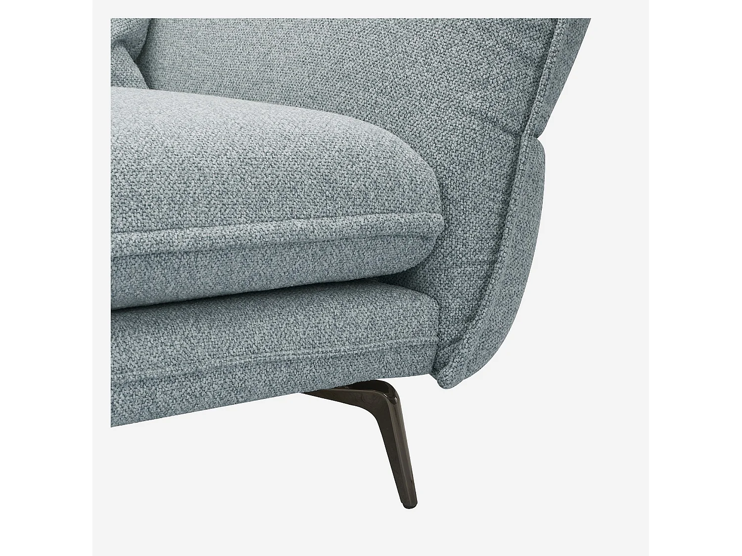 Habitat - Canapé 3 places en tissu texturé avec dossier avance-recule - Bleu glacier - Vilobi