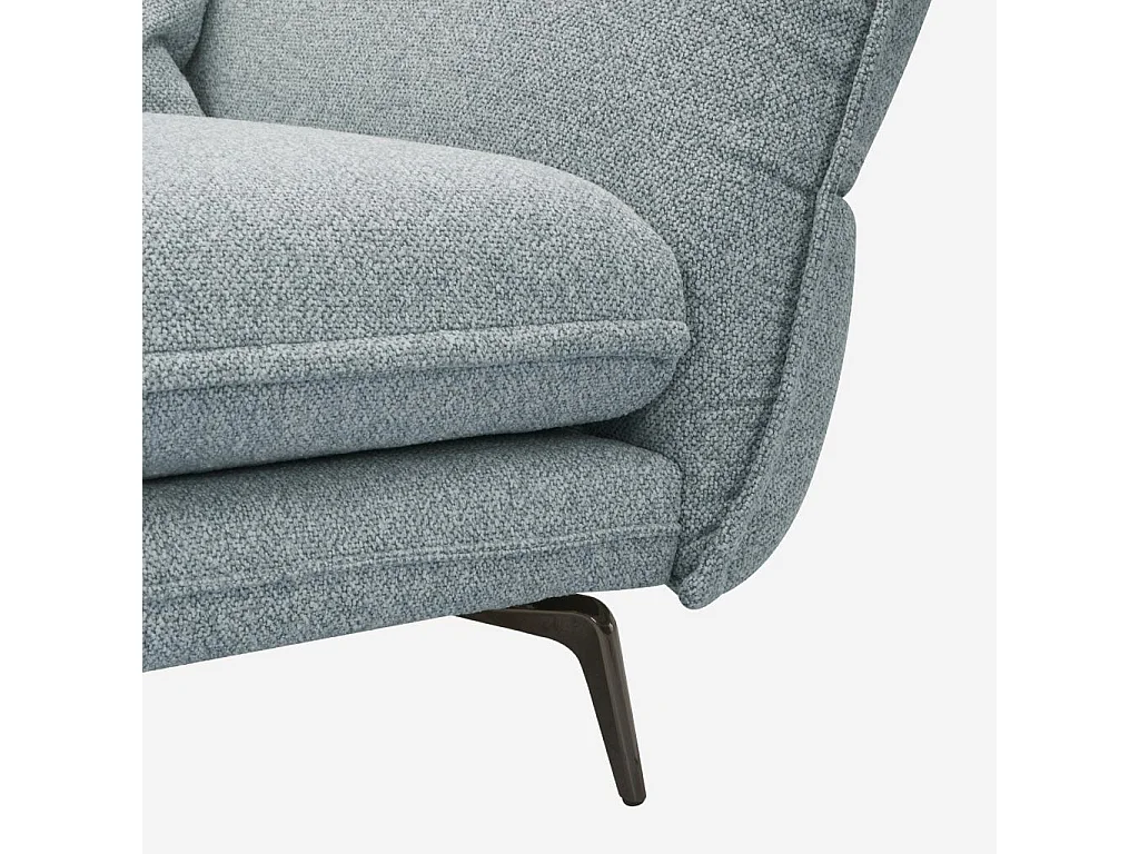 Habitat - Canapé 3 places en tissu texturé avec dossier avance-recule - Bleu glacier - Vilobi