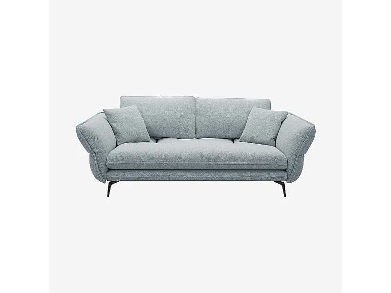 Habitat - Canapé 3 places en tissu texturé avec dossier avance-recule - Bleu glacier - Vilobi