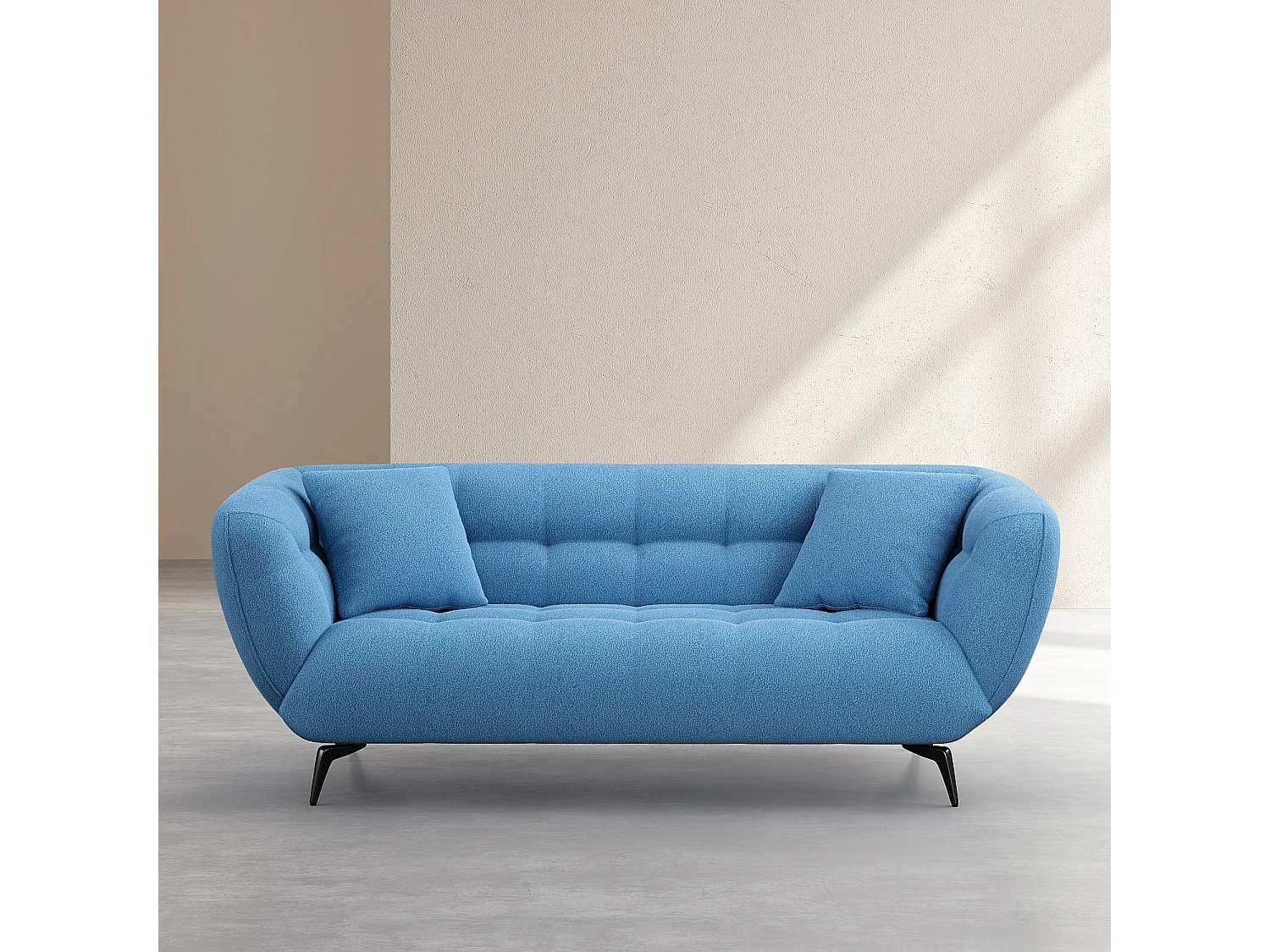 Habitat - Canapé 3 places en tissu - Bleu - Nashi