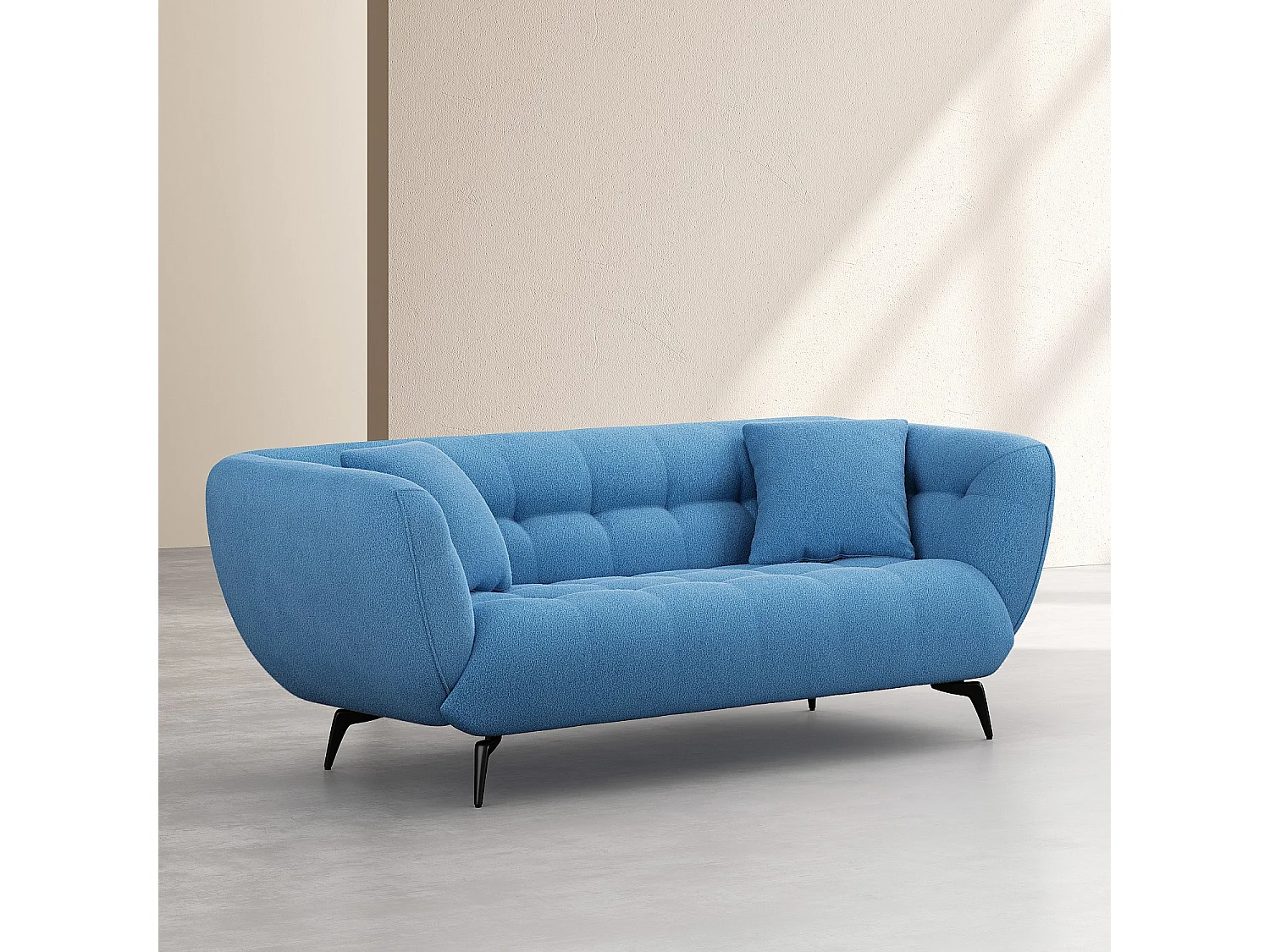 Habitat - Canapé 3 places en tissu - Bleu - Nashi