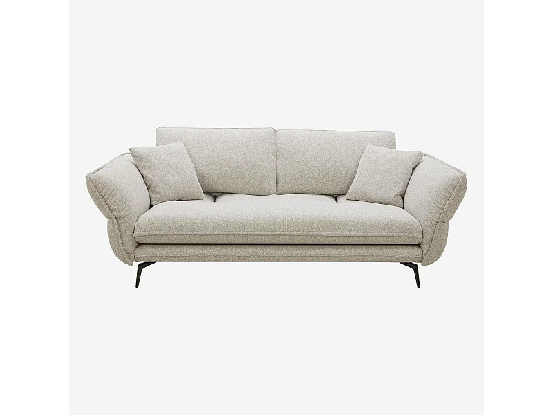 Habitat - Canapé 3 places en tissu texturé avec dossier avance-recule - Grège - Vilobi