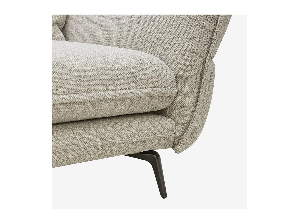 Habitat - Canapé 3 places en tissu texturé avec dossier avance-recule - Grège - Vilobi