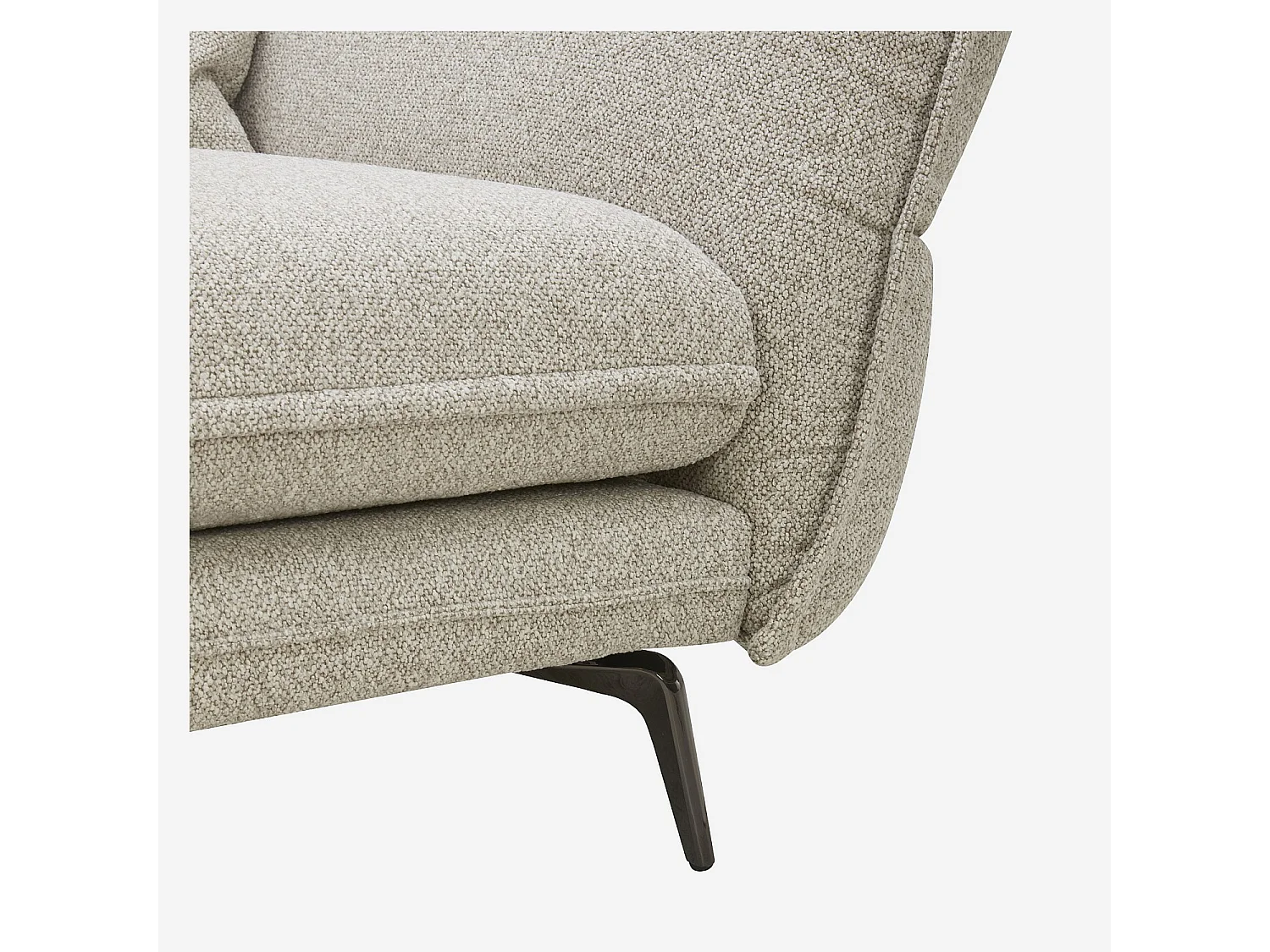 Habitat - Canapé 3 places en tissu texturé avec dossier avance-recule - Grège - Vilobi