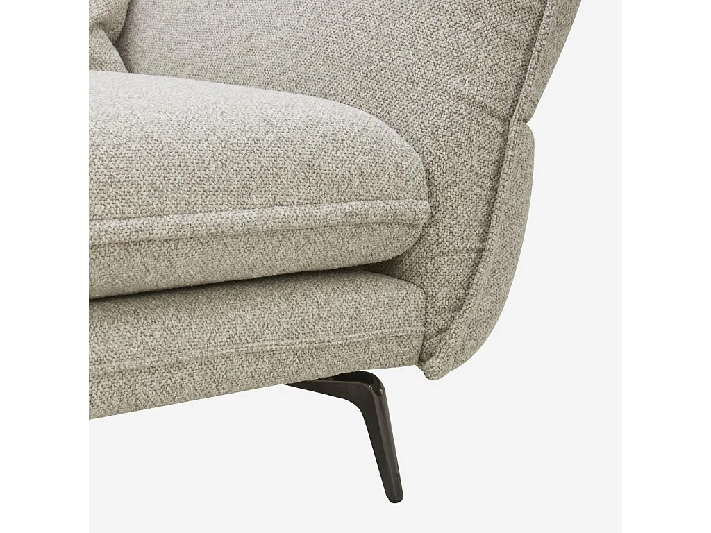 Habitat - Canapé 3 places en tissu texturé avec dossier avance-recule - Grège - Vilobi