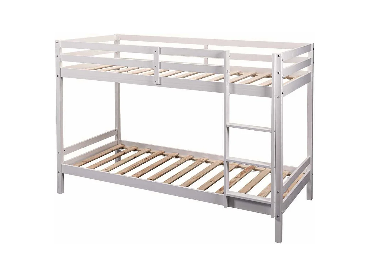 Lit Superposé Laqué Blanc 2 Couchages 90x200cm - ALICIA