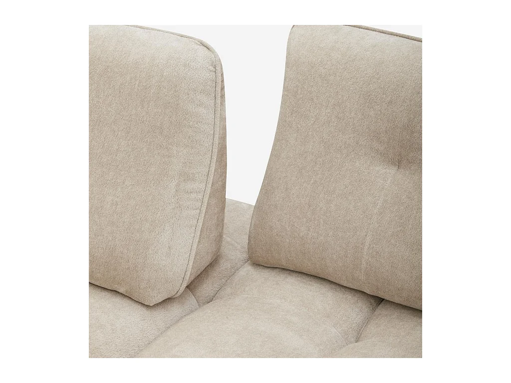 Habitat - Canapé 4 places capitonné en tissu avec dossier avance-recule - Crème - Alizee