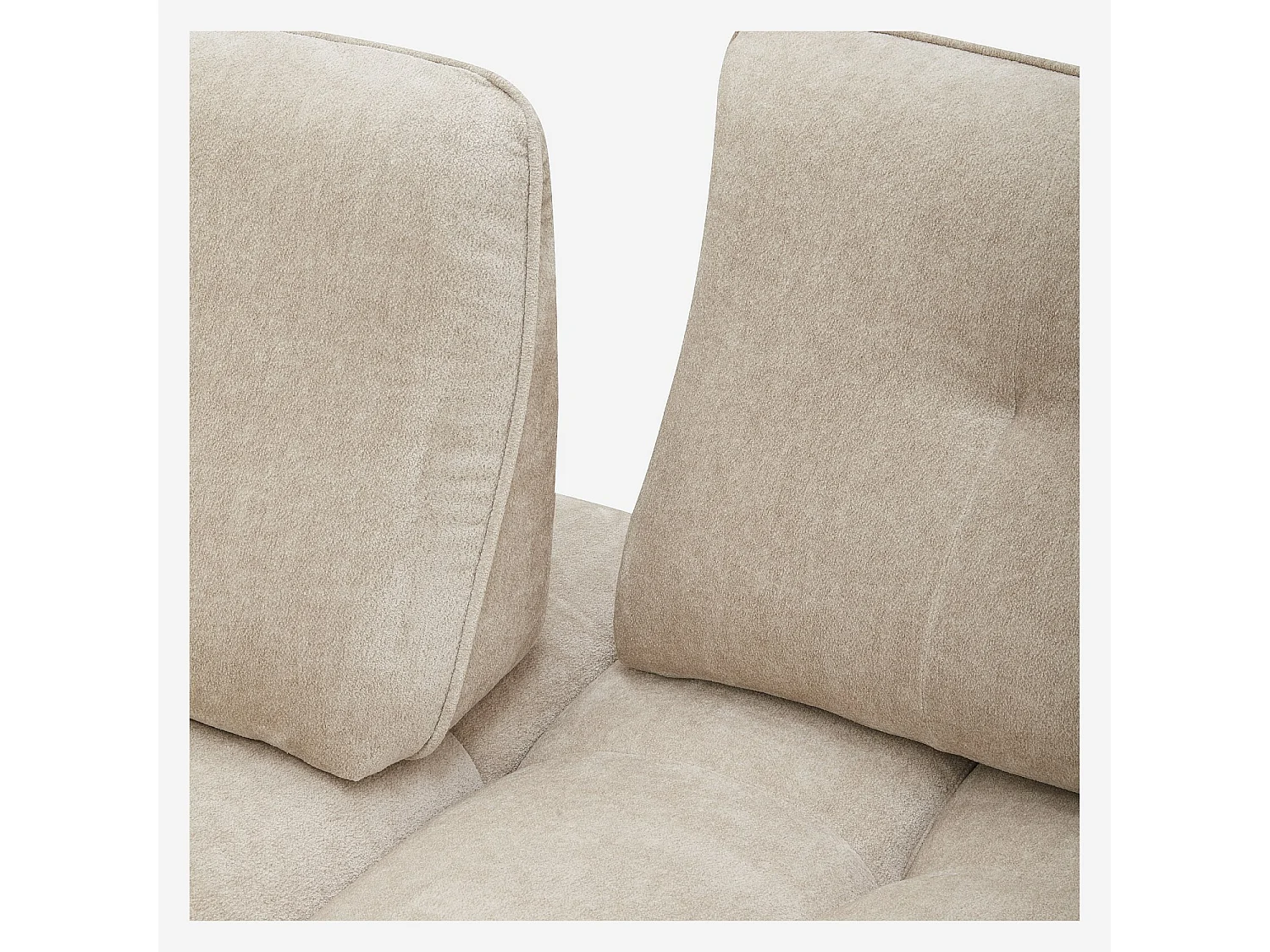 Habitat - Canapé 4 places capitonné en tissu avec dossier avance-recule - Crème - Alizee