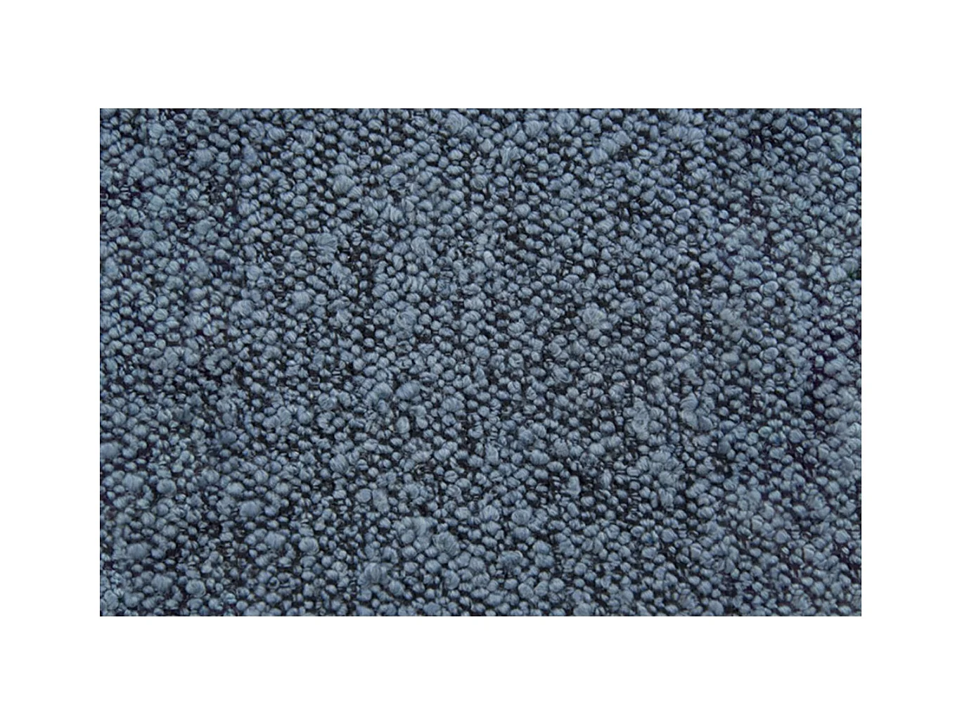 Lit 200x200cm avec tête de lit tapissier bouclette et double sommier tapissier Bleu - Hauteur totale : 29cm