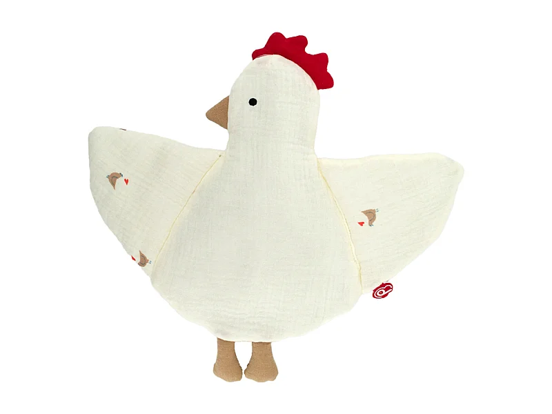 Doudou plano gallina Love 32 x 30 cm