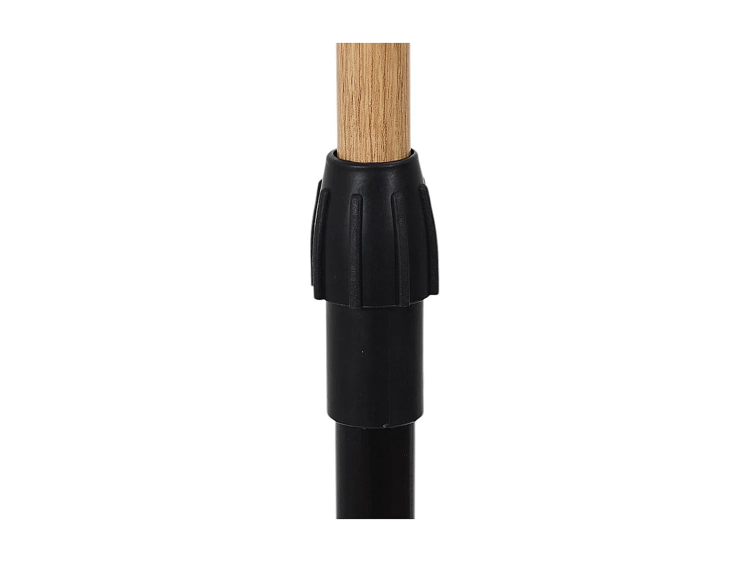 Portant hauteur ajustable sur roulettes noir et effet bois