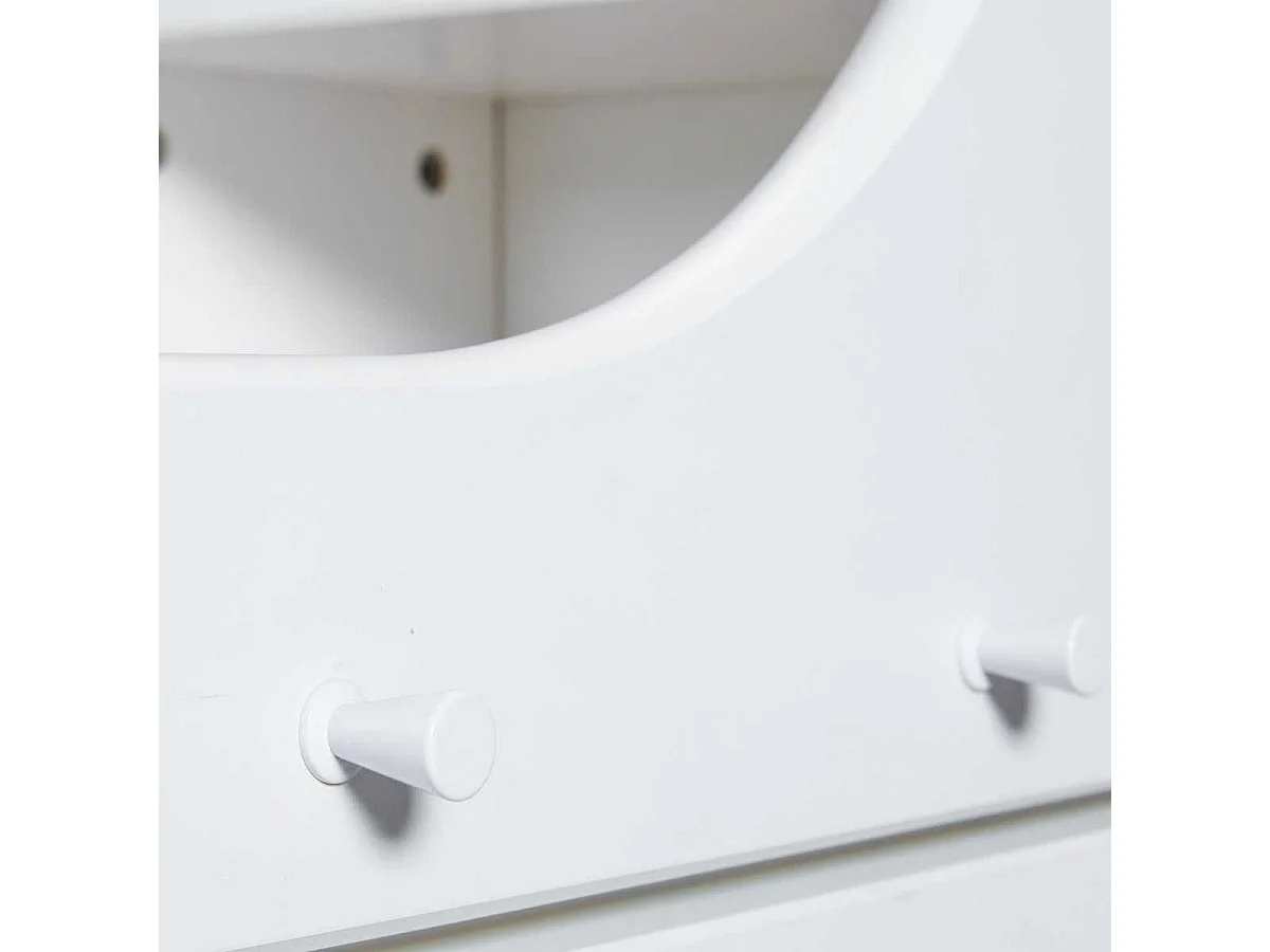 Bureau enfant réglable en hauteur en pin massif laqué blanc - GAEL