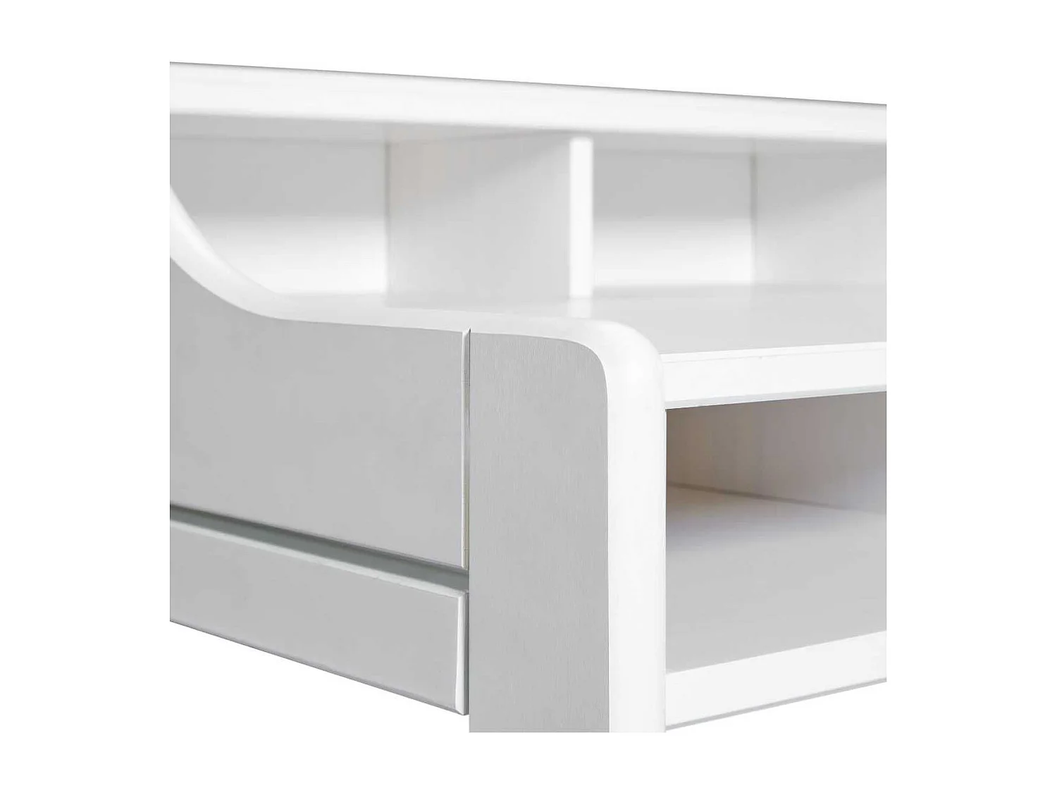 Bureau enfant réglable en hauteur en pin massif laqué blanc - GAEL