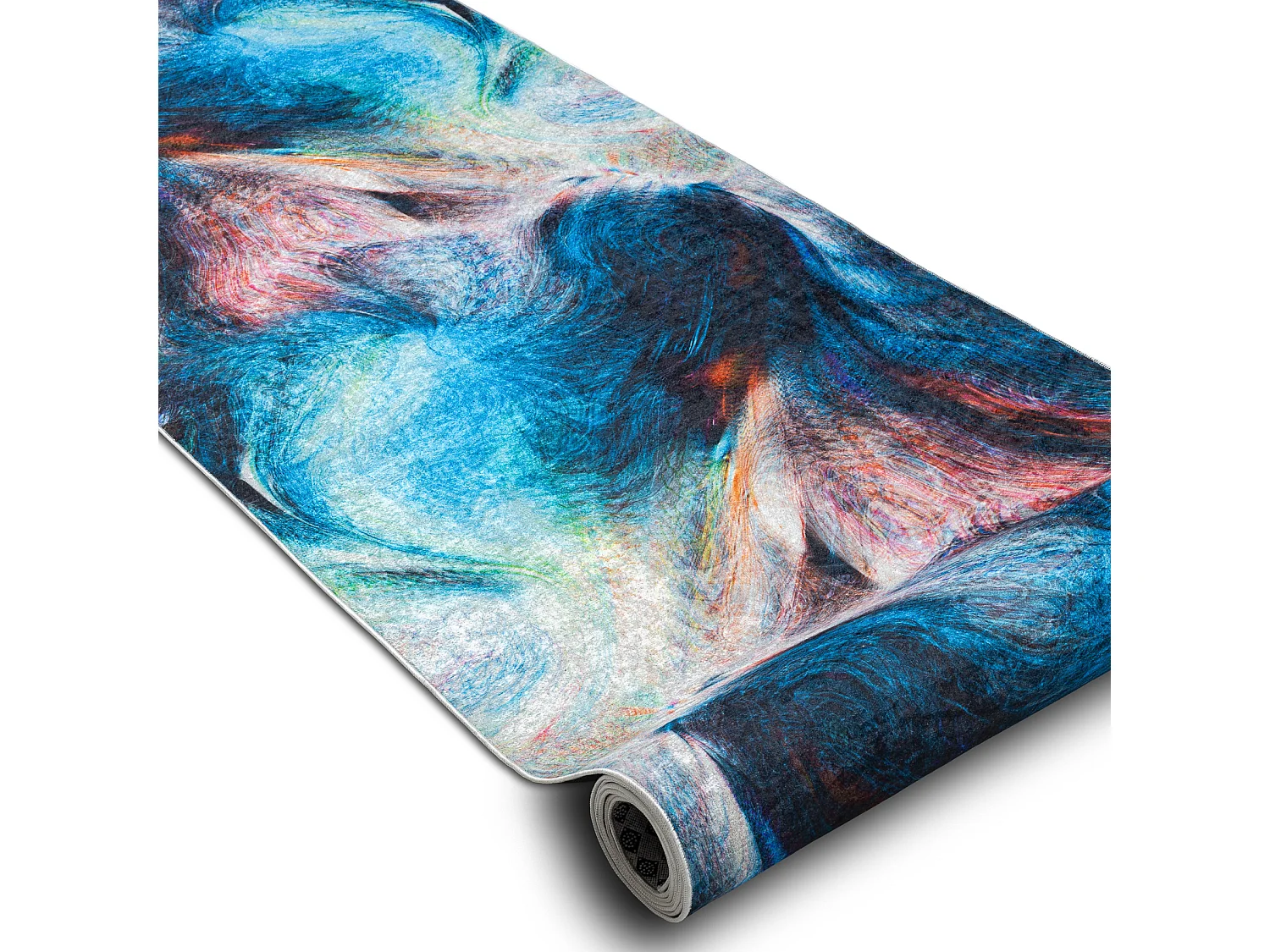 CHODNIK podgumowany DO PRANIA LOTUS COLOR 36500 Abstrakcja niebieski / 80x710 cm