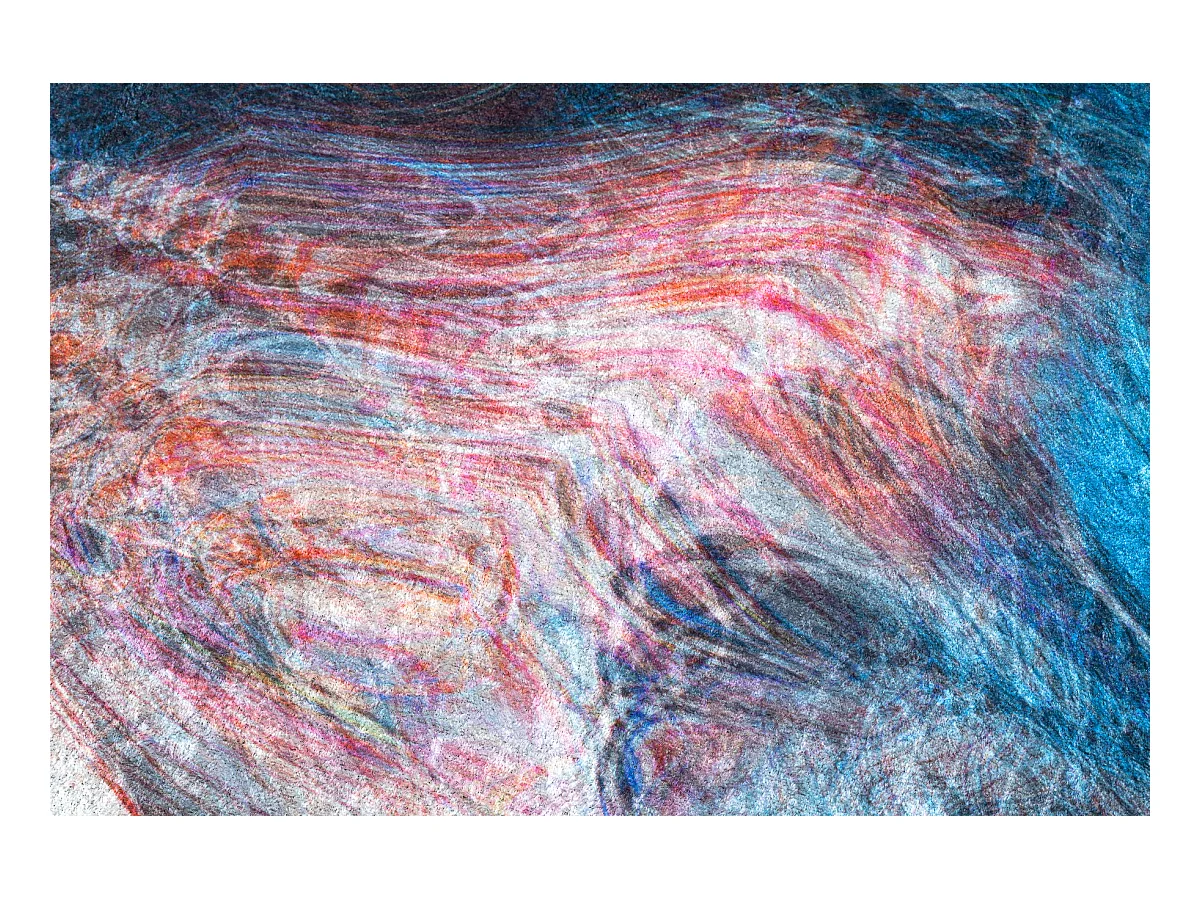 Läufer Antirutsch LOTUS COLOR 36500 Abstraktion blau / ZUM WASCHEN 60x520 cm