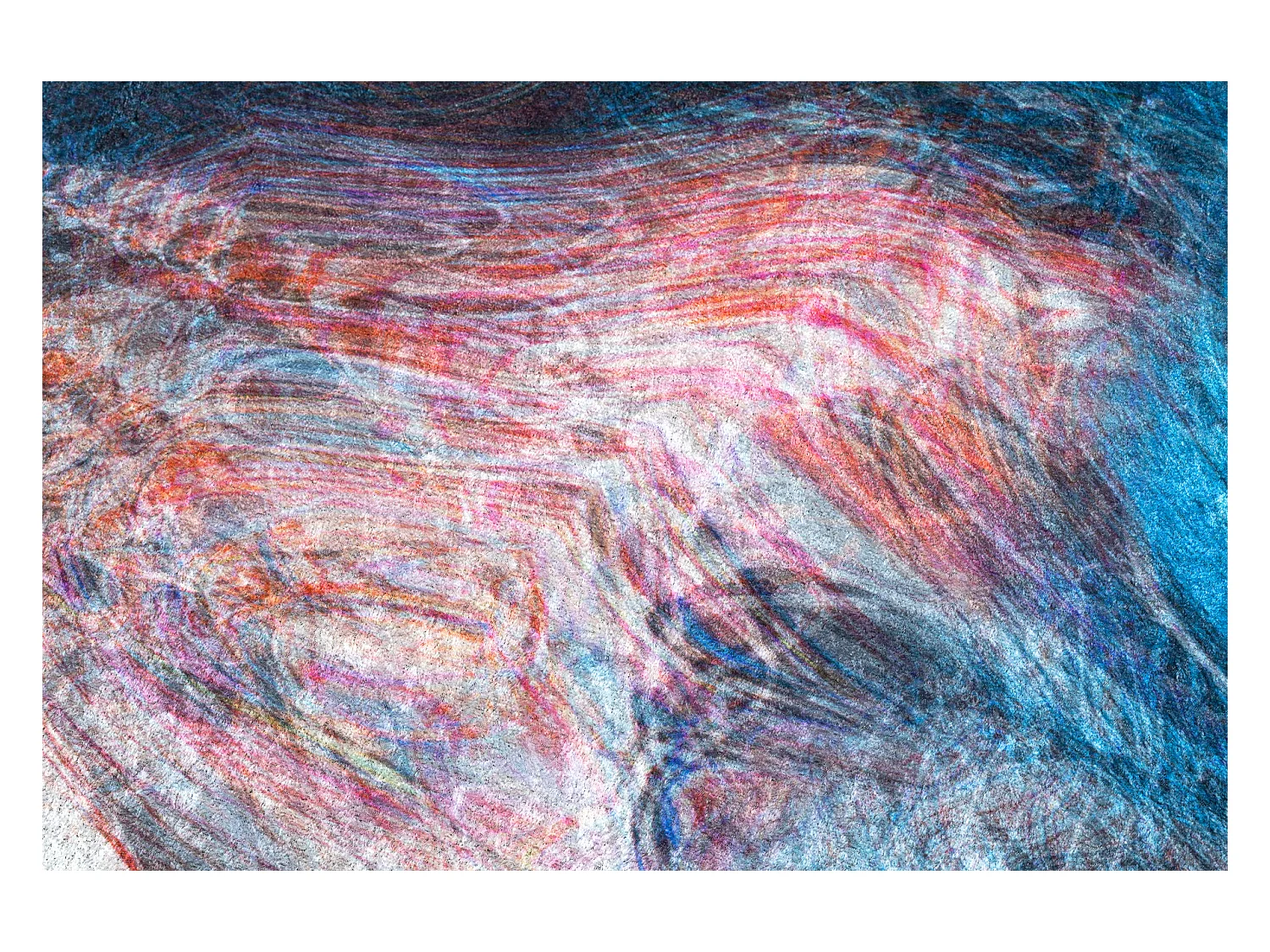 Läufer Antirutsch LOTUS COLOR 36500 Abstraktion blau / ZUM WASCHEN 120x1250 cm