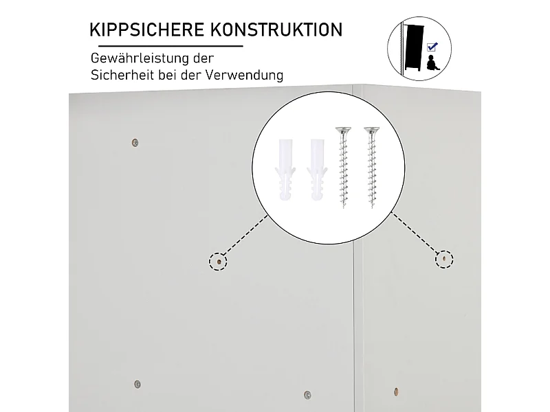 Bibliothèque enfant d'angle avec 3 boîtes de rangement, étagères et tiroir, en MDF, gris (57.4x57.4x94 cm)