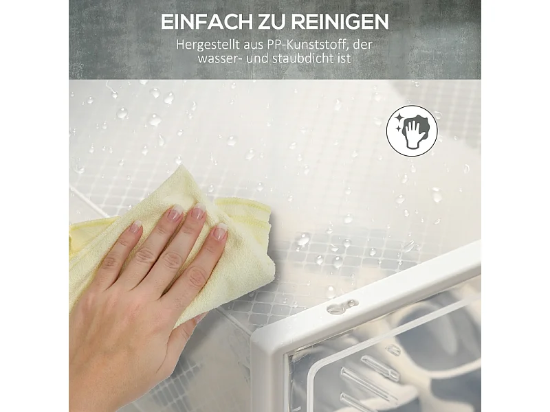 Rangement modulaire pour chaussures avec 18 compartiments, plastique, transparent (25x35x19 cm)