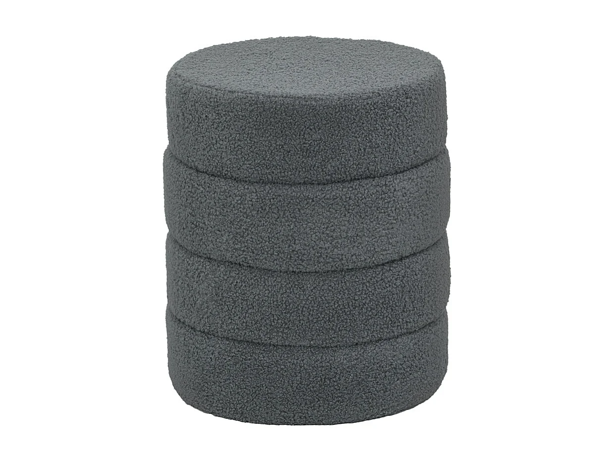 Coperta rotonda in pile Teddy, fino a 120 kg, grigio scuro (Φ40x45 cm)