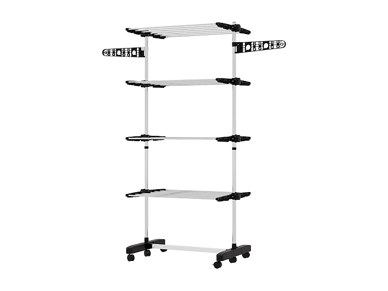 Meuble TV à portes sculptées, design moderne, MDF, noir et doré, avec 2 tiroirs et 2 compartiments (175x40x45 cm)