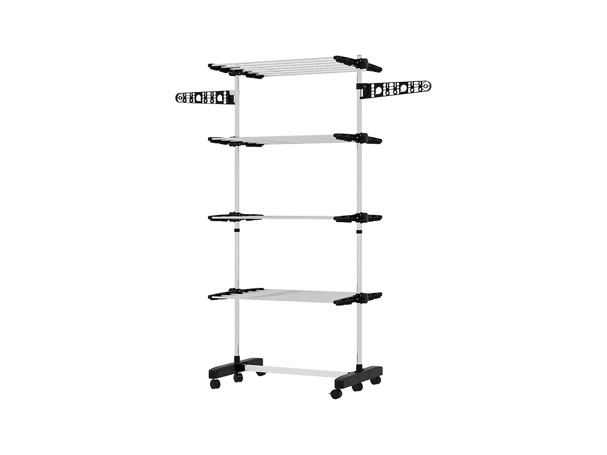 Meuble TV à portes sculptées, design moderne, MDF, noir et doré, avec 2 tiroirs et 2 compartiments (175x40x45 cm)