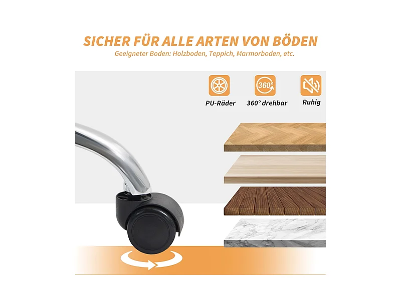 Chaise de bureau ergonomique, cuir synthétique, support lombaire, beige, (65x76x113-121 cm)