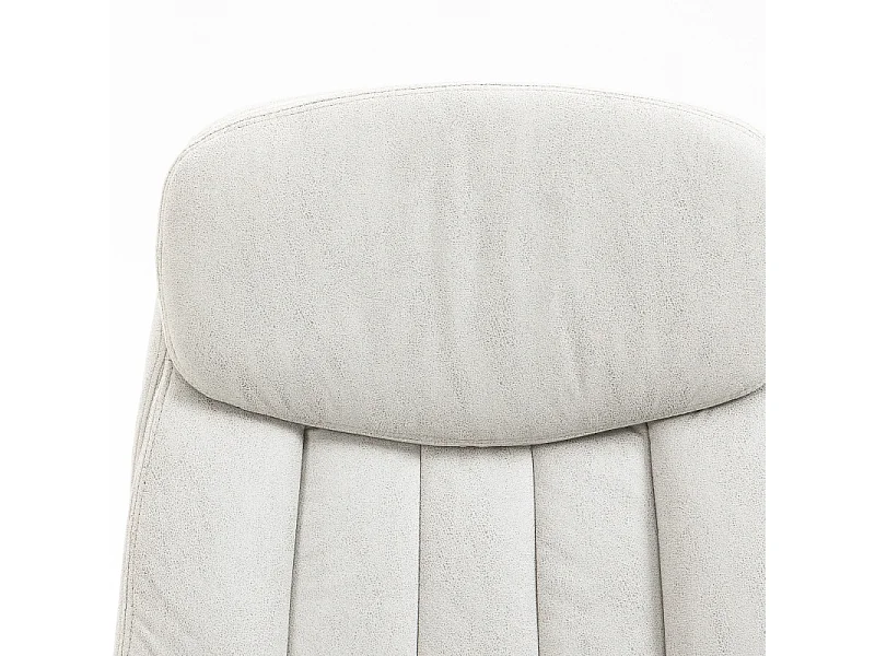 Sedia da ufficio con massaggio e riscaldamento, microfibra, crema (66x67x110-118 cm)