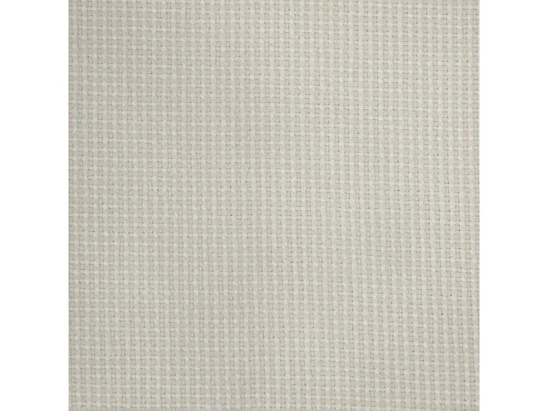 Pouf contenitore, con coperchio, in metallo, design bicolore, crema e bianco (36x36x44 cm)