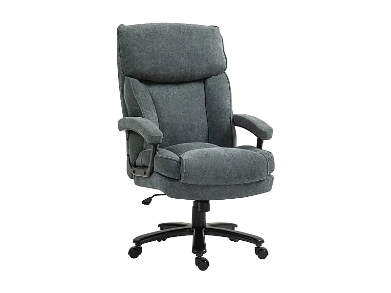 Chaise de bureau ergonomique, tissu doux, capacité de 200 kg, gris, (68.5x79x117-125 cm)