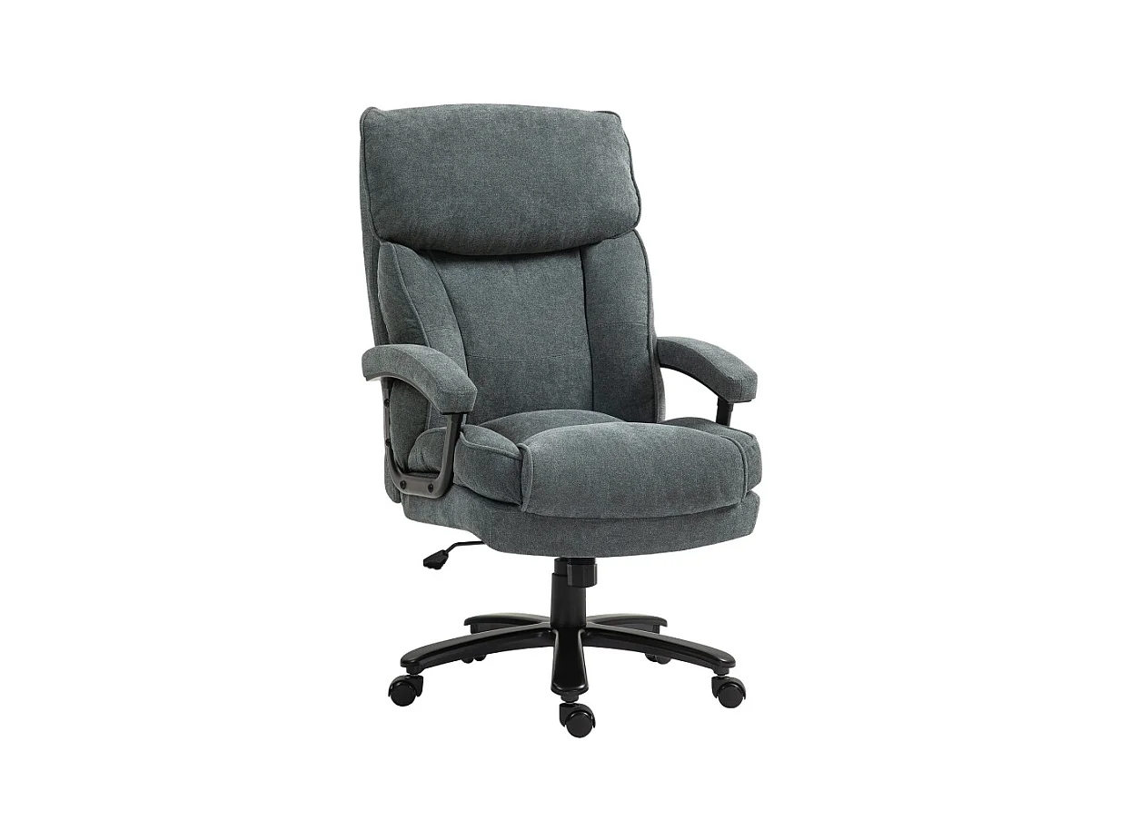 Chaise de bureau ergonomique, tissu doux, capacité de 200 kg, gris, (68.5x79x117-125 cm)