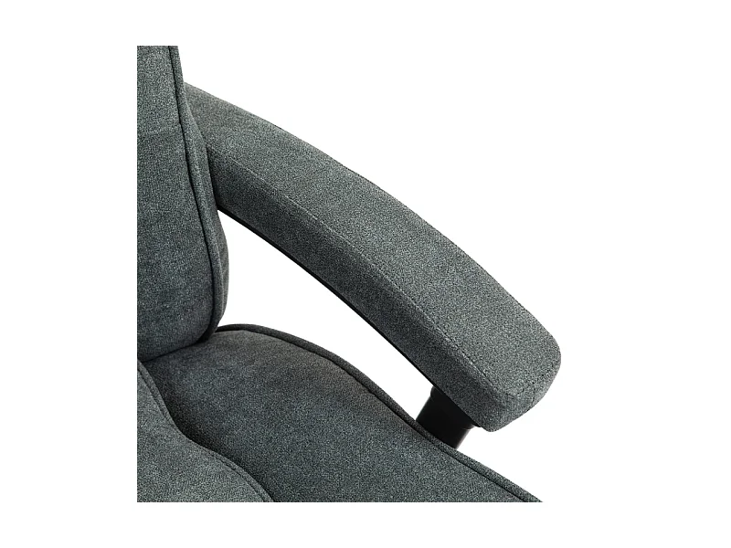 Chaise de bureau ergonomique, tissu doux, capacité de 200 kg, gris, (68.5x79x117-125 cm)