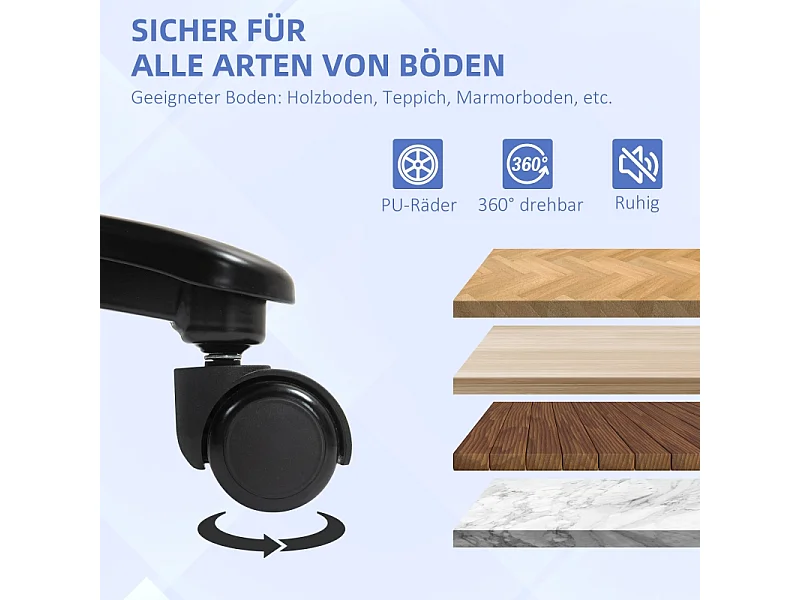 Sedia da ufficio ergonomica, tessuto morbido, portata 200 kg, grigio, (68,5x79x117-125 cm)