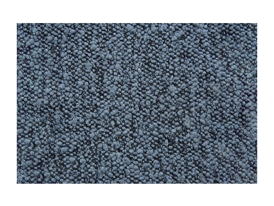 Lit coffre 180x200cm avec tête de lit lignes Bouclette Bleu - Hauteur totale : 39cm