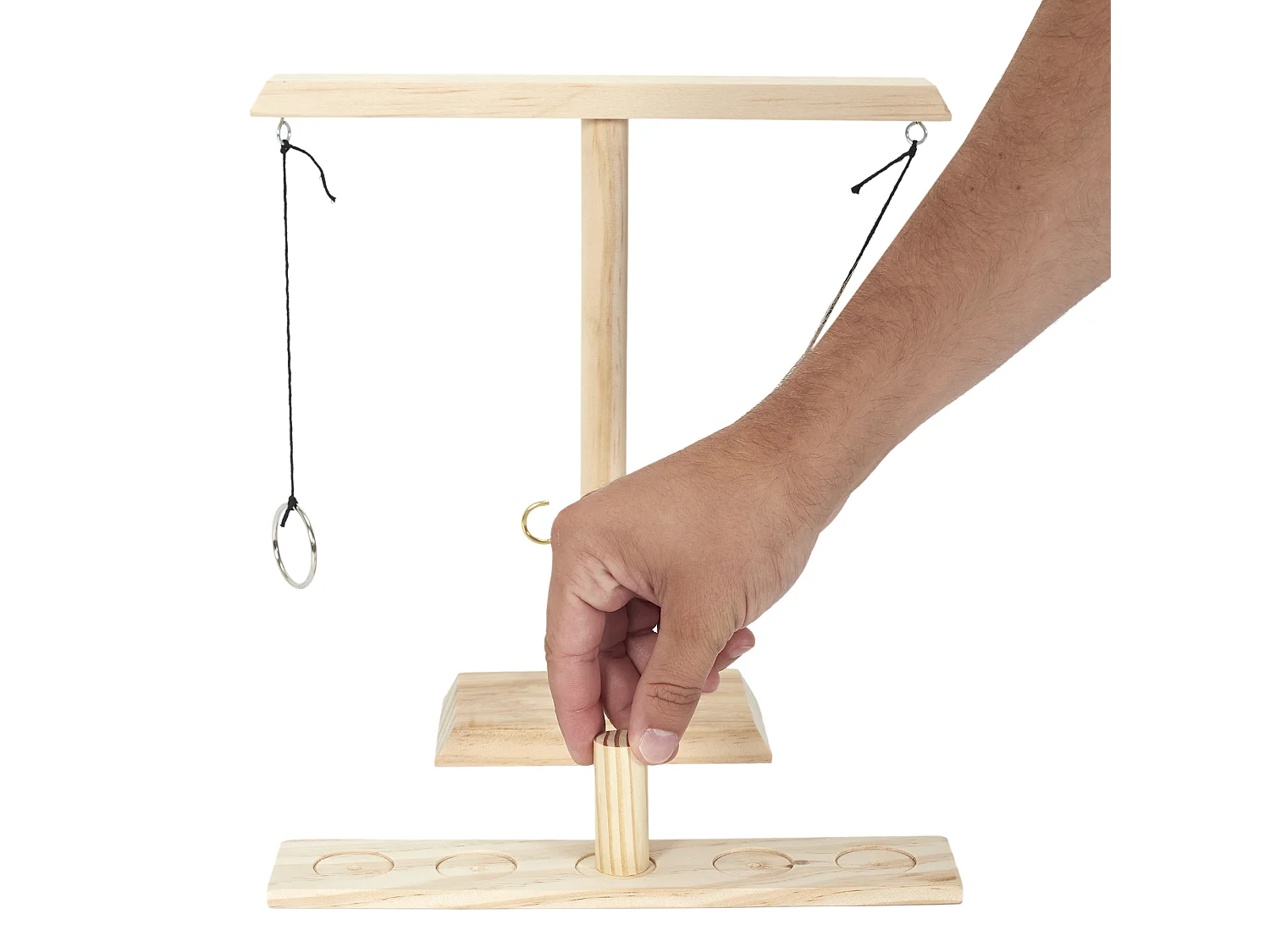 Jeu De Lancer Anneau En Bois Marron