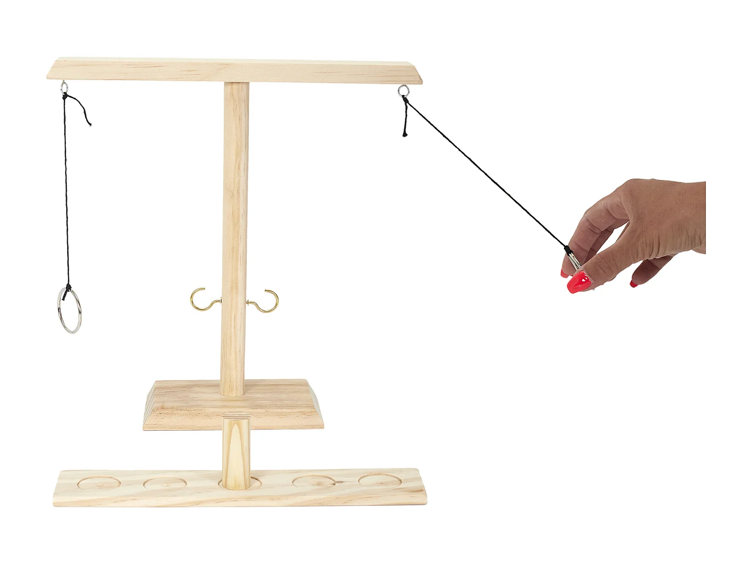 Jeu De Lancer Anneau En Bois Marron