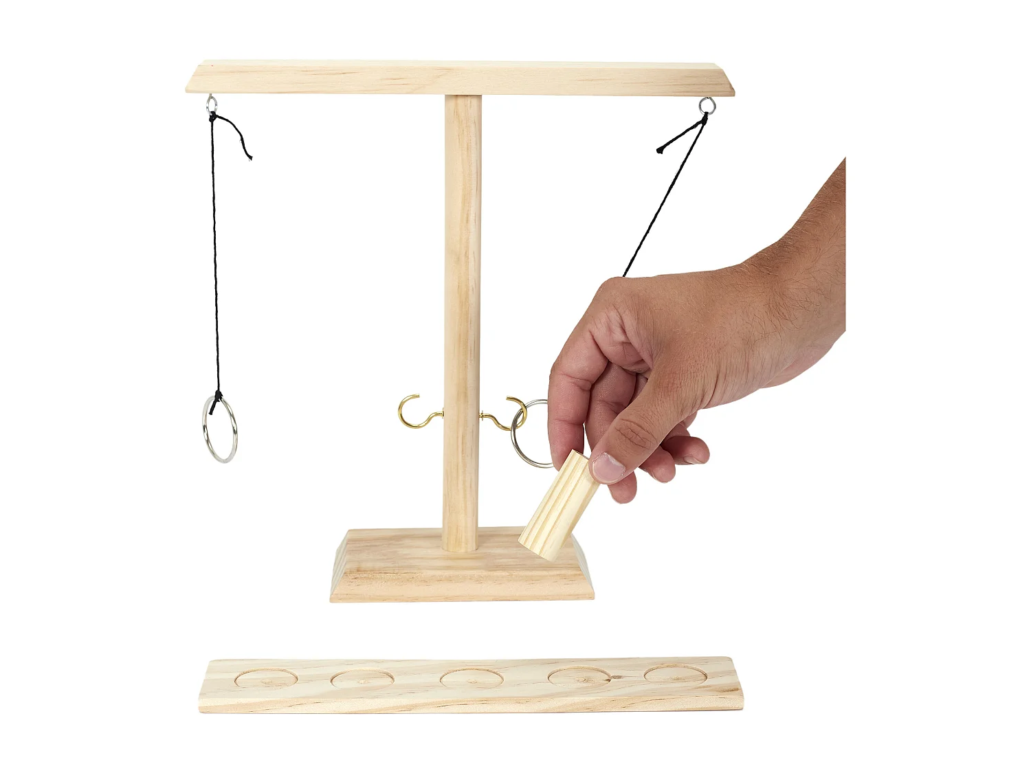 Jeu De Lancer Anneau En Bois Marron