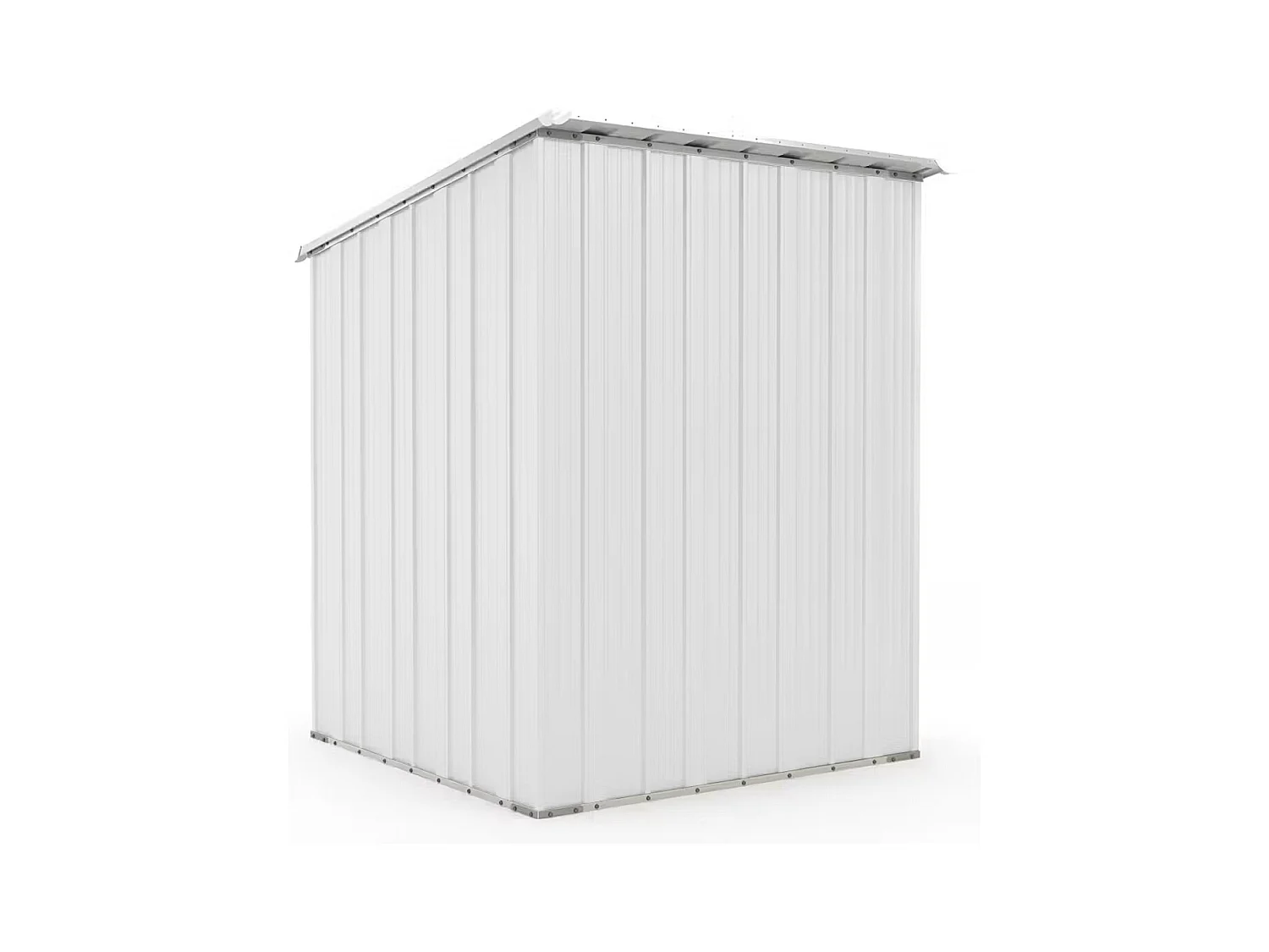 Box in Acciaio Zincato Casetta da Giardino in Lamiera 1.55 x 1.75 m x h2.02 m - 60 KG – 2.71 metri quadri - BIANCO
