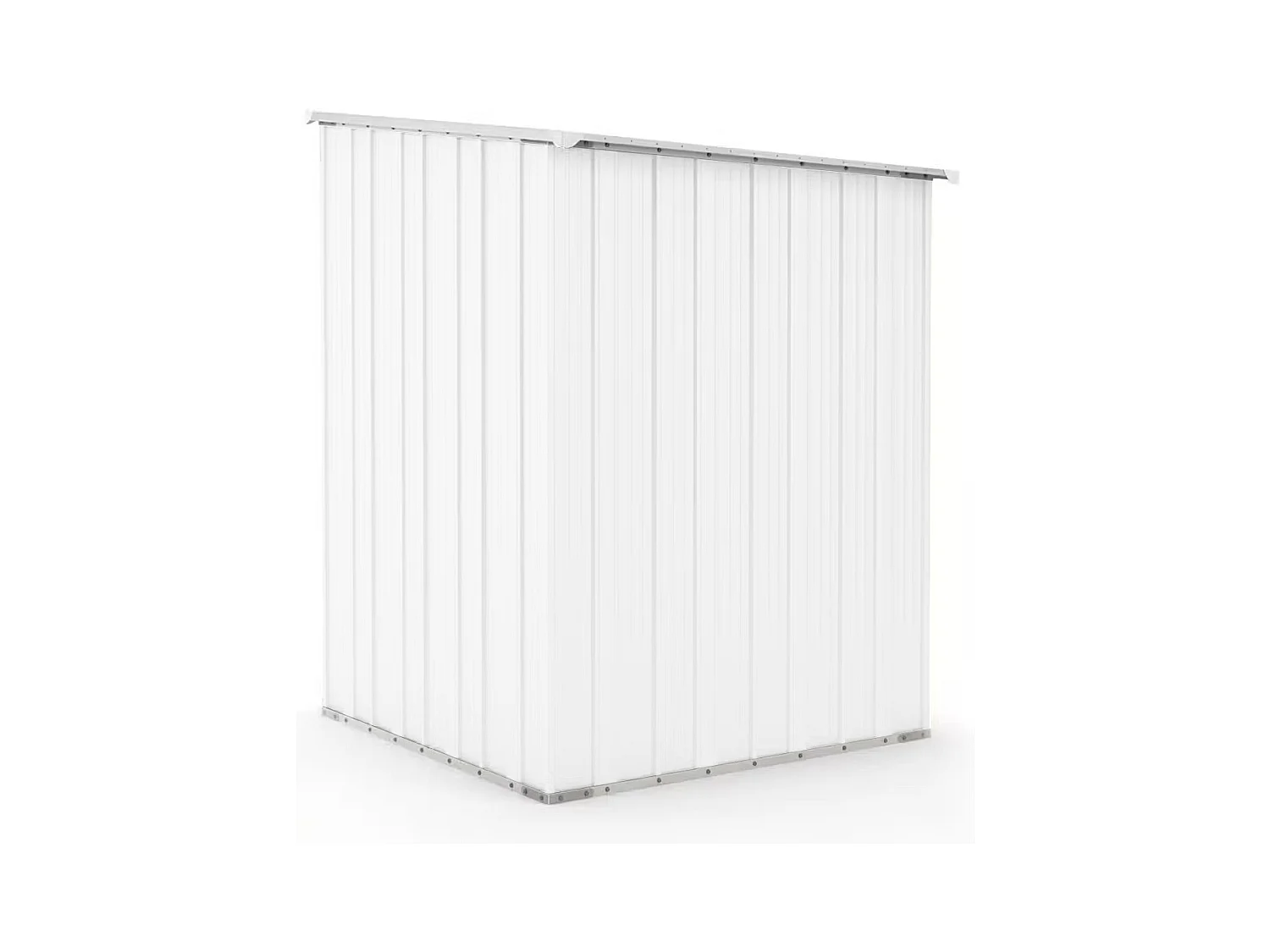 Box in Acciaio Zincato Casetta da Giardino in Lamiera 1.55 x 1.75 m x h2.02 m - 60 KG – 2.71 mq - colore bianco