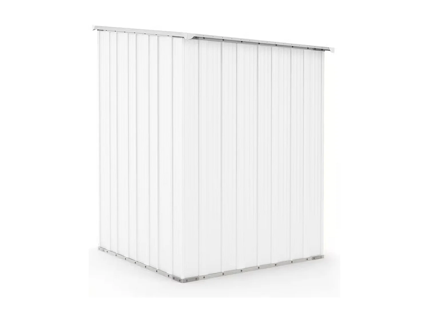 Box in Acciaio Zincato Casetta da Giardino in Lamiera 1.55 x 1.75 m x h2.02 m - 60 KG – 2.71 mq - colore bianco