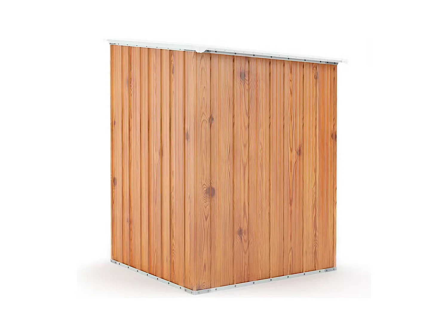 Box in Acciaio Zincato Casetta da Giardino in Lamiera 1.55 x 1.75 m x h2.02 m - 60 KG – 2.71 mq - colore effetto legno