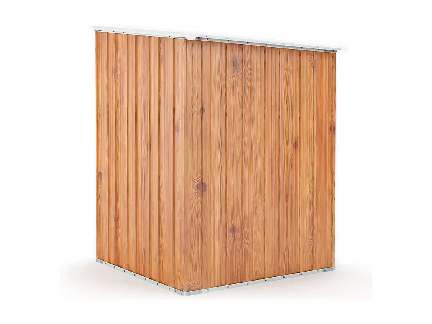 Box in Acciaio Zincato Casetta da Giardino in Lamiera 1.55 x 1.75 m x h2.02 m - 60 KG – 2.71 mq - colore effetto legno
